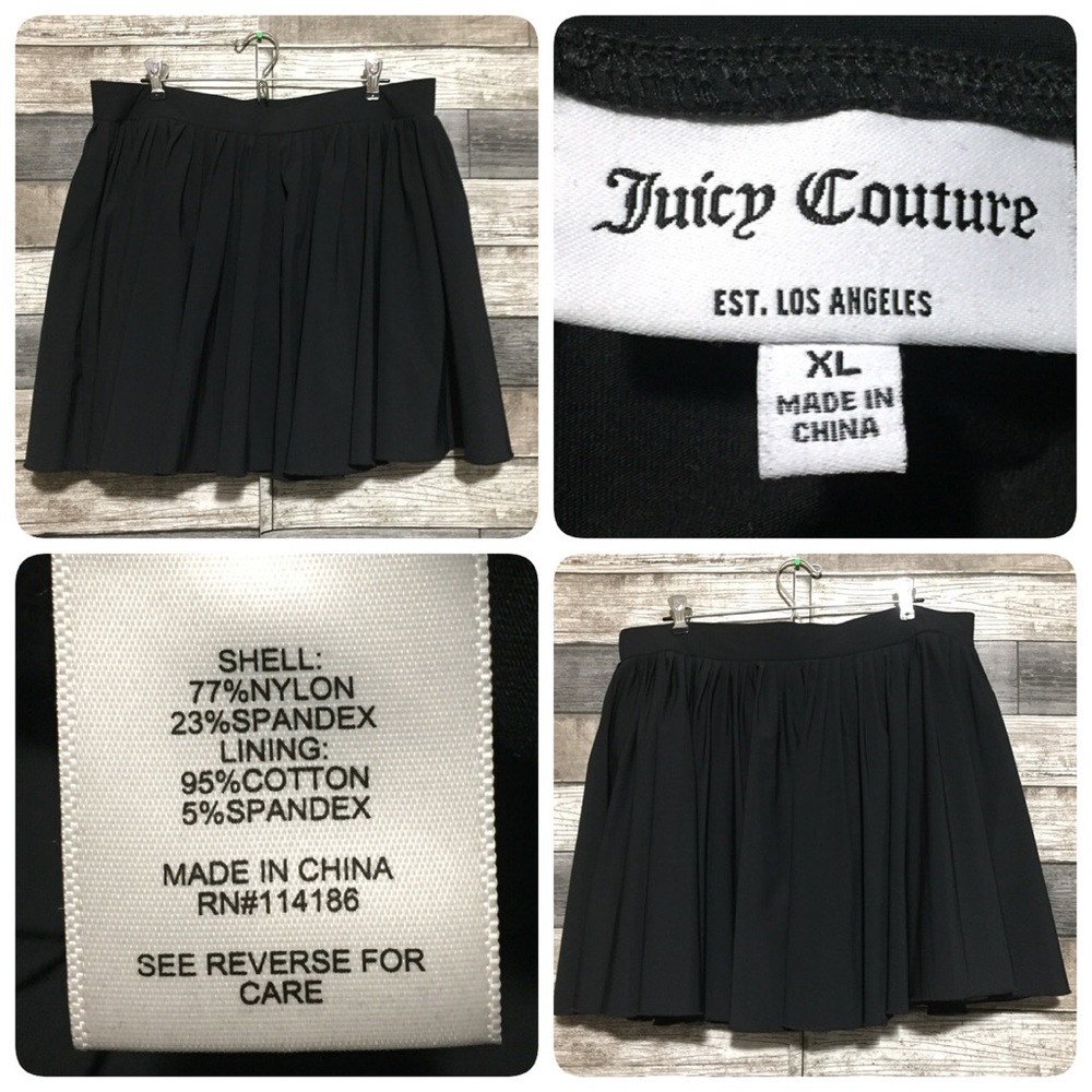 Juicy Couture Skort Women’s XL Black Performance Casual